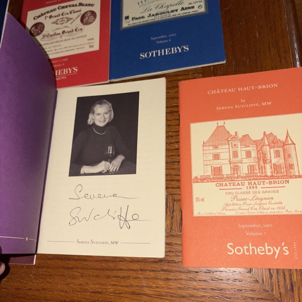7 Volume Set 1996-2001 Sotheby’s Wine Booklets / Serena Sutcliffe Signed Each - Picture 4 of 4
